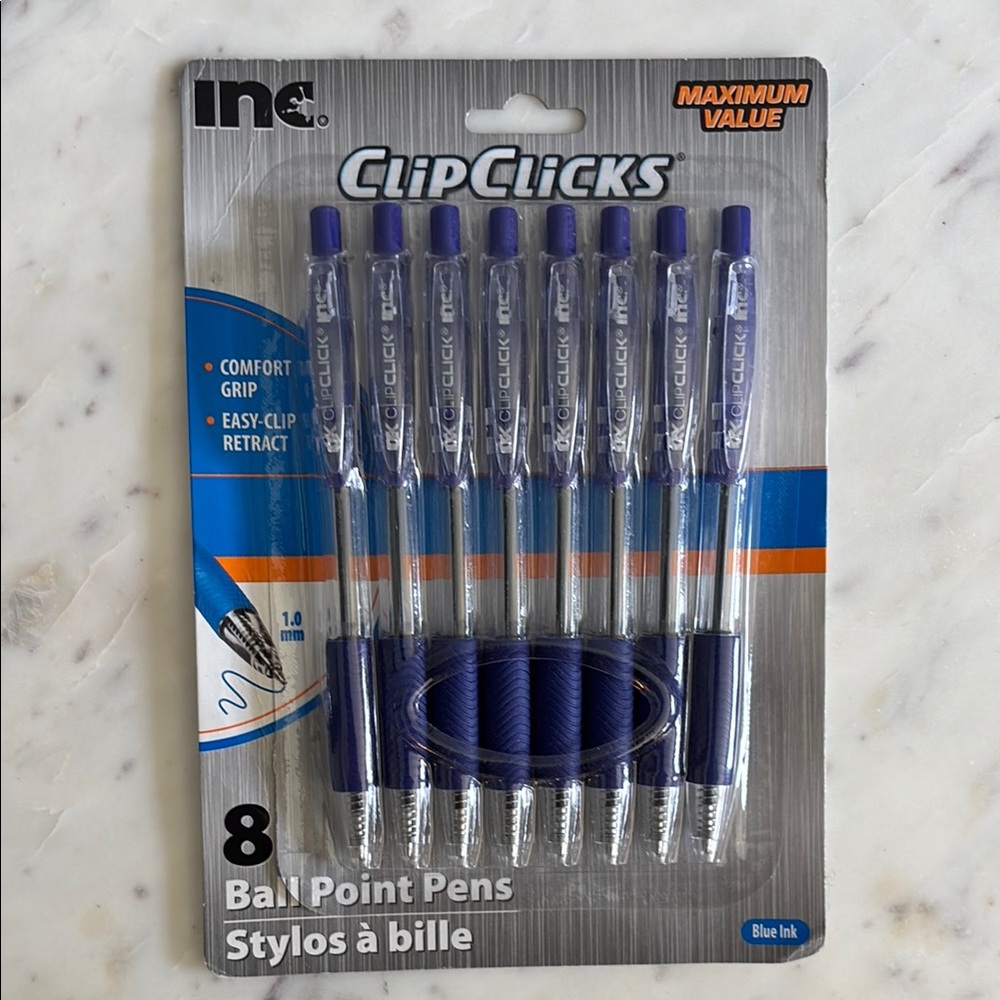 ClipClicks Blue Ball Point Pens by INC International Concepts